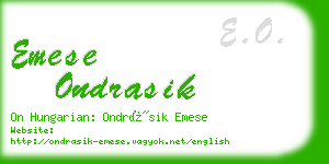 emese ondrasik business card